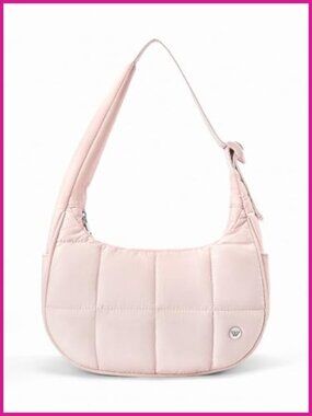 Small Puffer Crescent Bag Nylon Shoulder Bag for Women